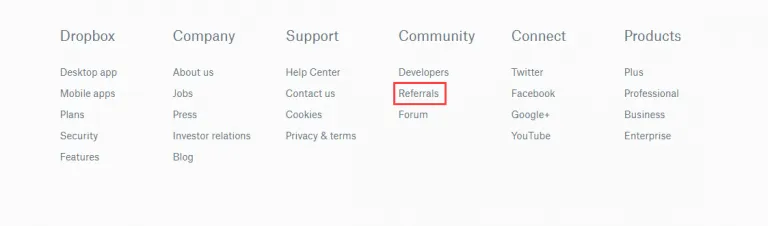 Dropbox program screenshot 1