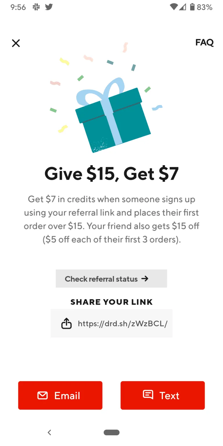 DoorDash program screenshot 1