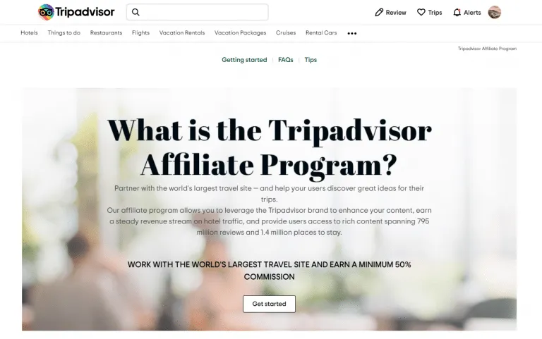 TripAdvisor program screenshot 1