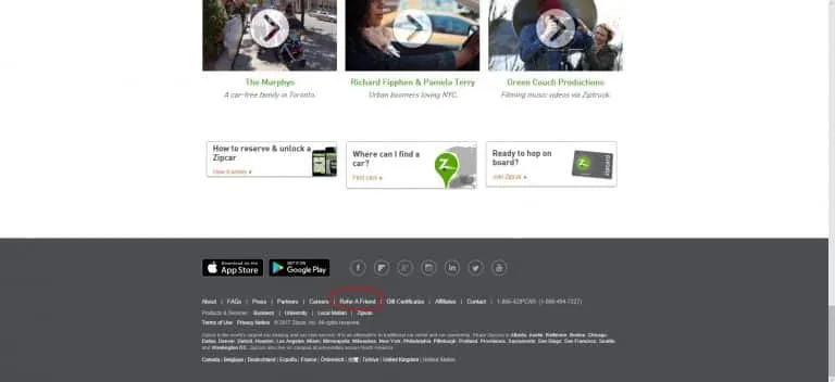 Zipcar program screenshot 1