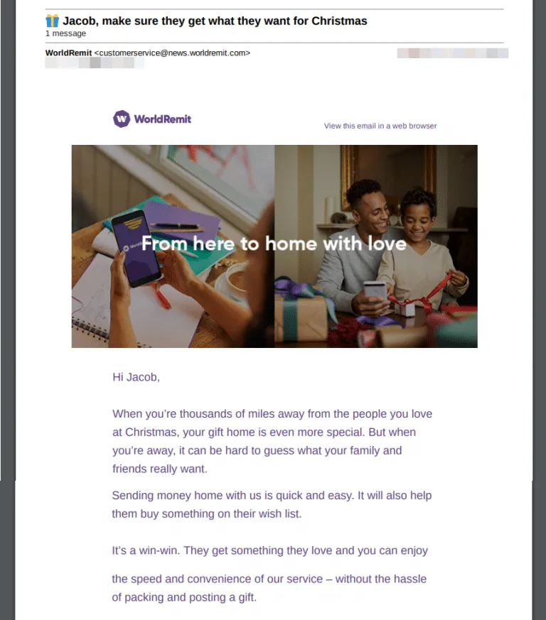 World Remit program screenshot 2