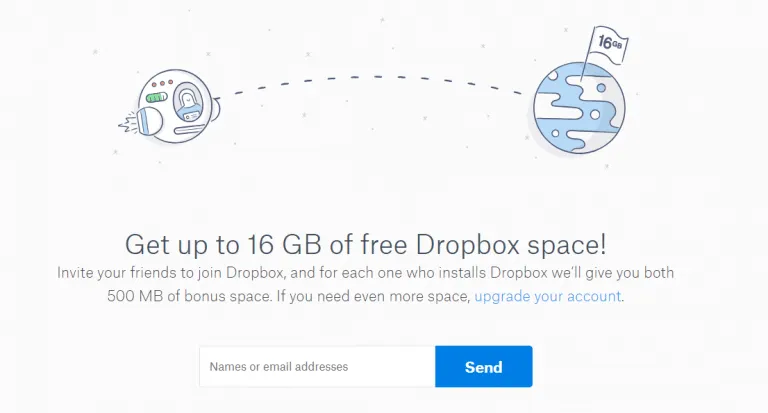 Dropbox program screenshot 2