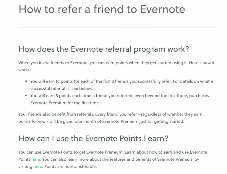 Evernote program screenshot 2