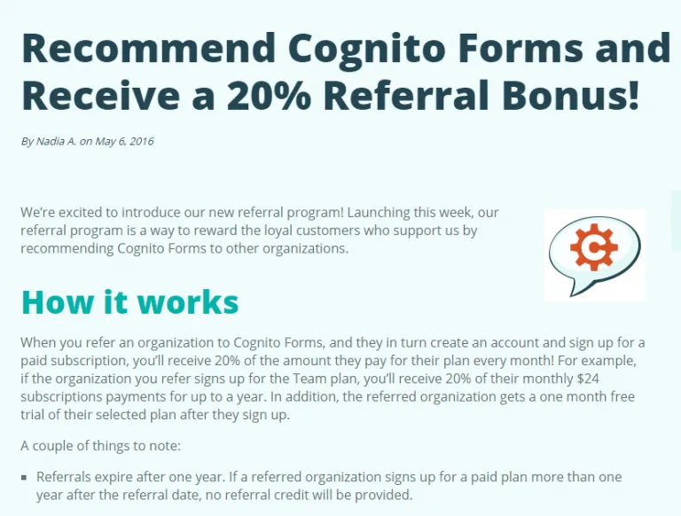 Cognito Forms program screenshot 2