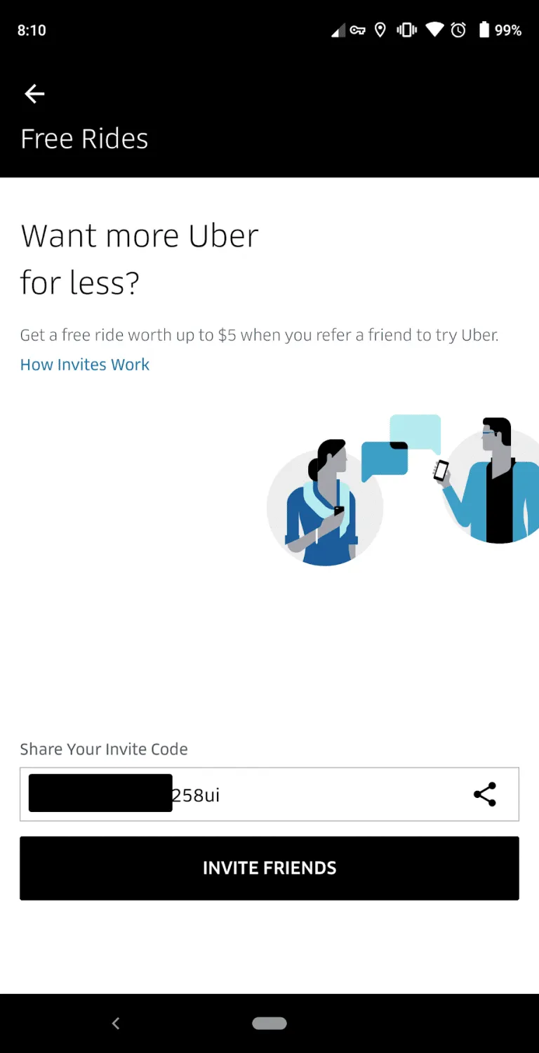 Uber program screenshot 2