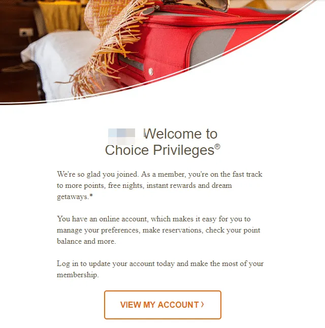 Choice Hotels program screenshot 2
