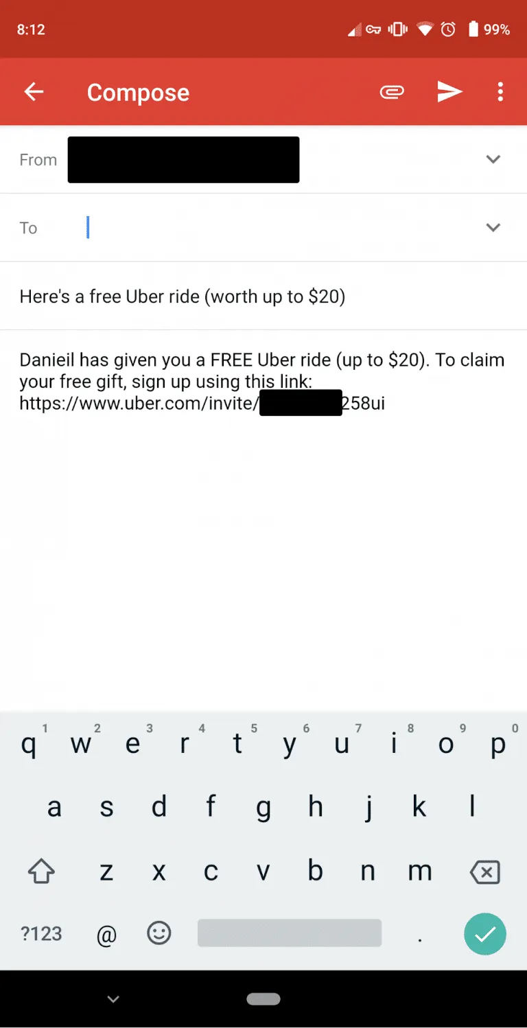 Uber program screenshot 3