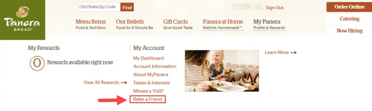 Panera Bread program screenshot 3