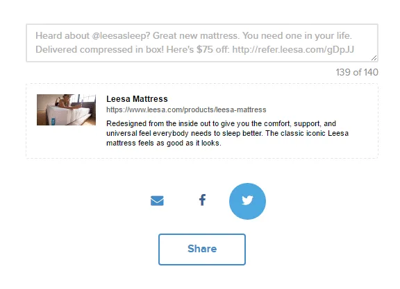 Leesa Mattress program screenshot 3