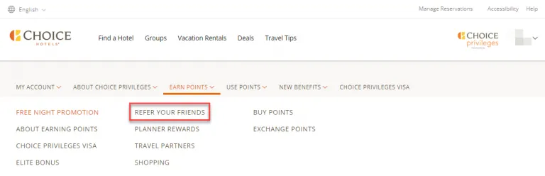 Choice Hotels program screenshot 3