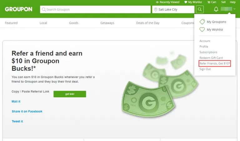 Groupon program screenshot 3