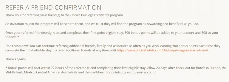 Choice Hotels program screenshot 5