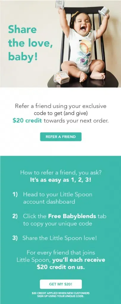 little spoon referral program email