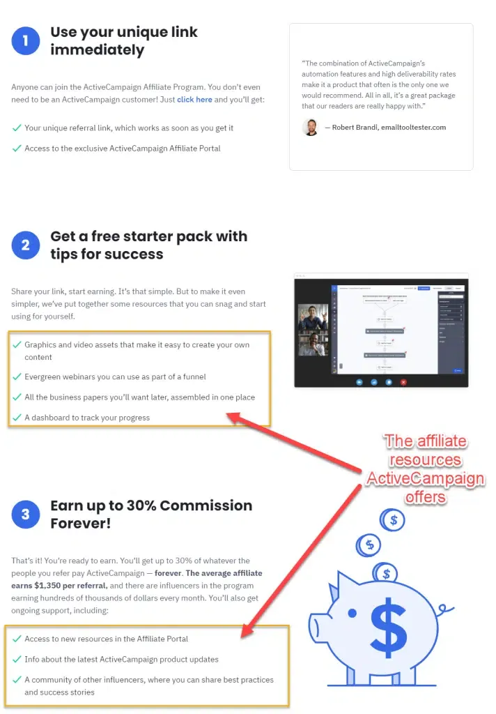 activecampaign affiliate resources