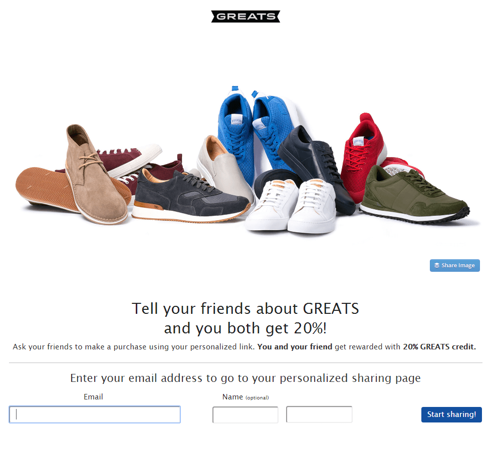 greats referral landing