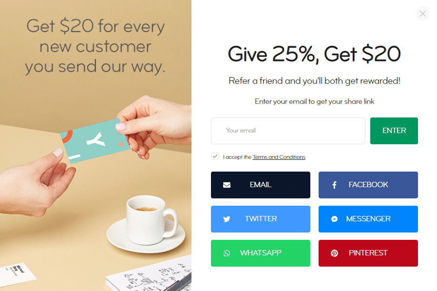 moo referral Landing page