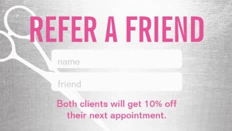 refer a friend card haircut