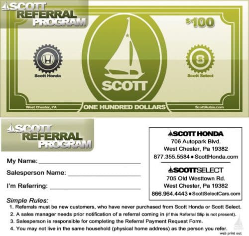 personalized referral card