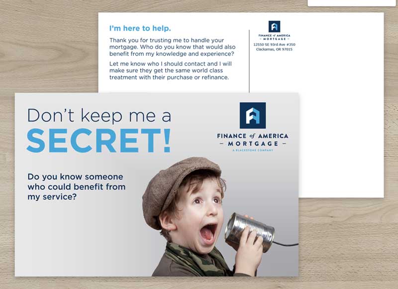 direct mail referral postcard