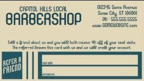 barbershop referral card