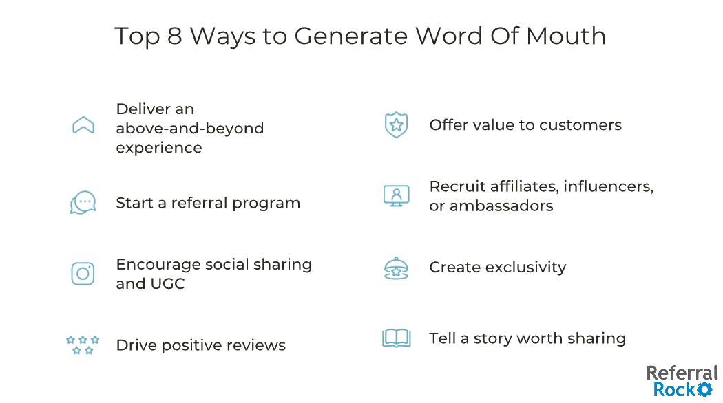 top 8 ways to generate word of mouth