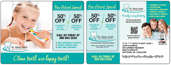 Dental sample promotions