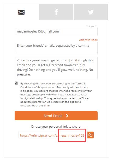 zipcar's-referral-code-example