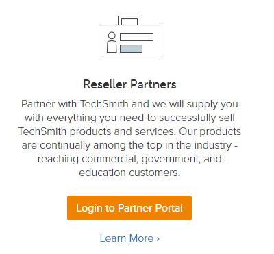 Ad for joining TechSmith's reseller program