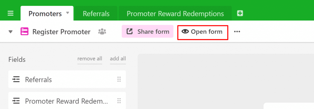 referral tracking spreadsheet how to register promoters or members on airtable example