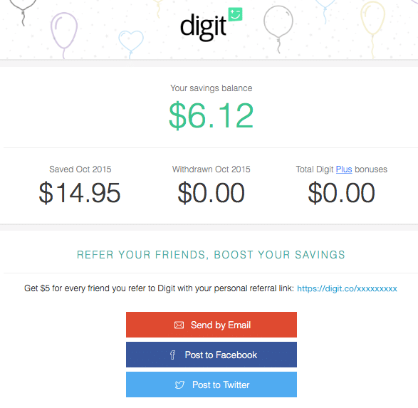 Digit refer a friend email