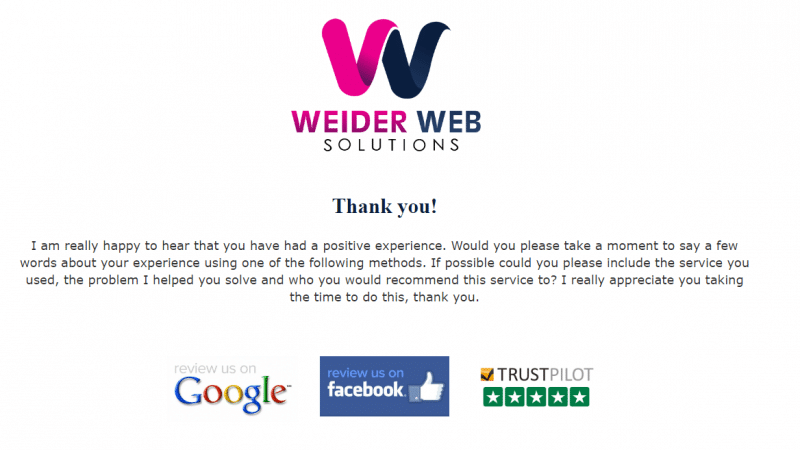 weider web review thank you