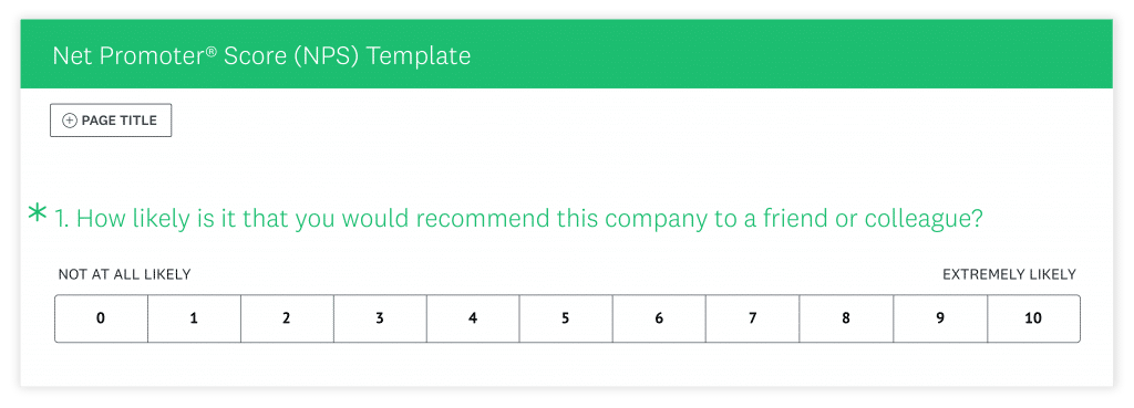 example of NPS questions