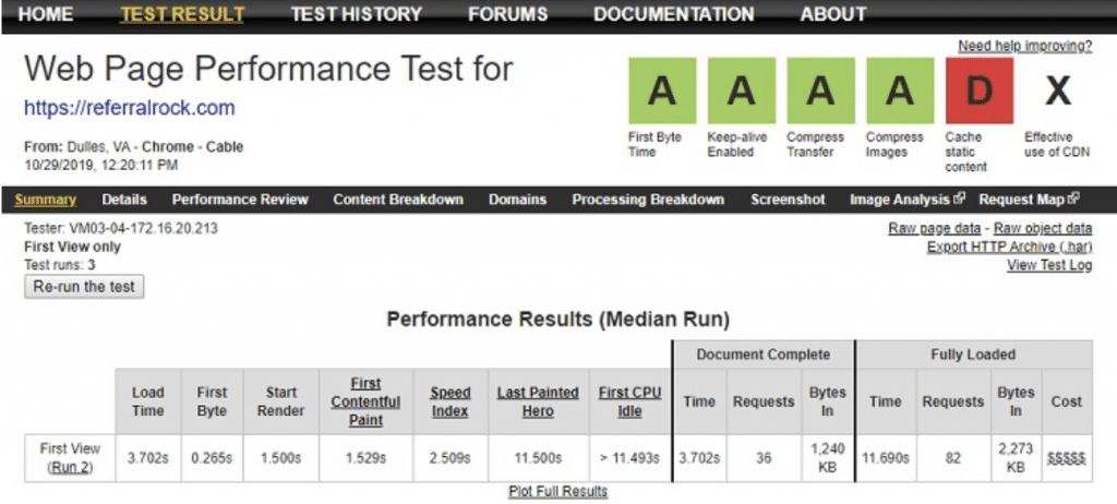 web performance test