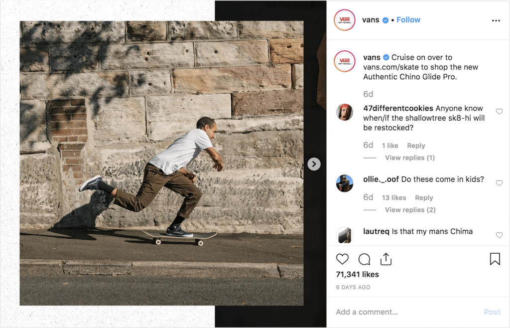 vans instagram