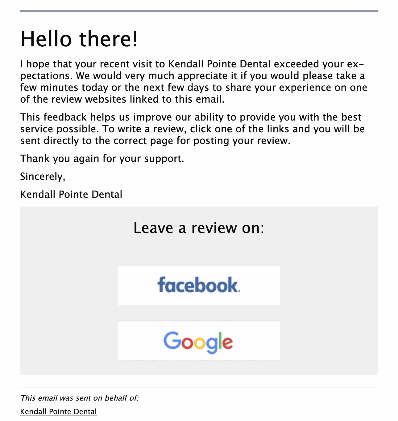 review ask on google and facebook