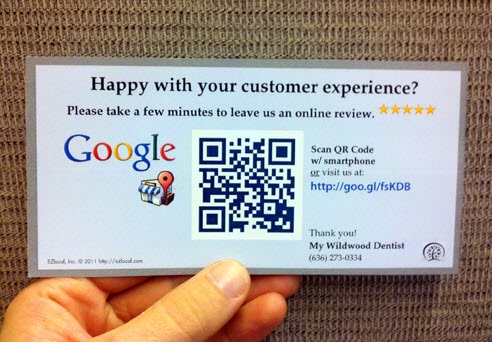 review request card qr code