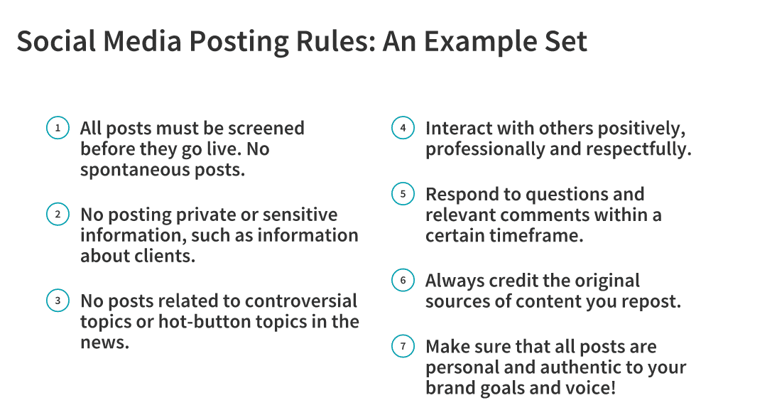 social posting rules