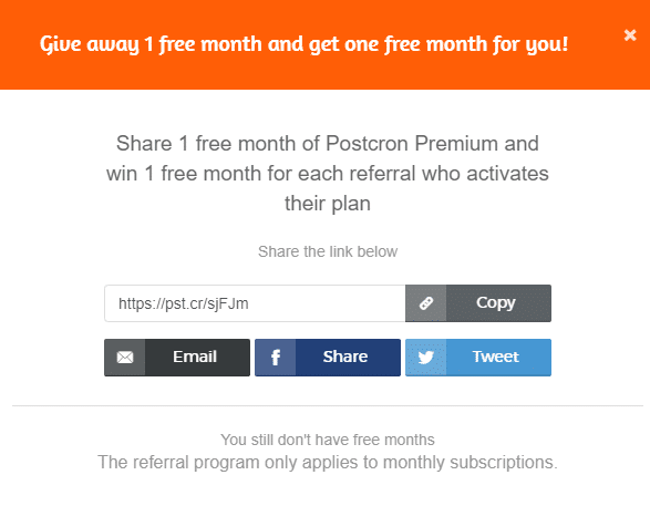 postcron referral rewards