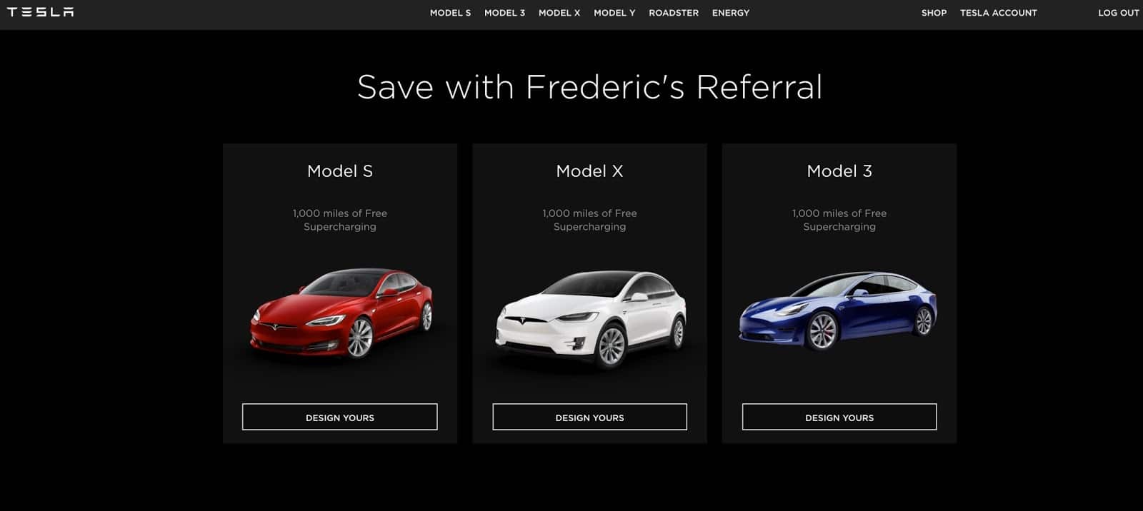 Tesla Flyer Website