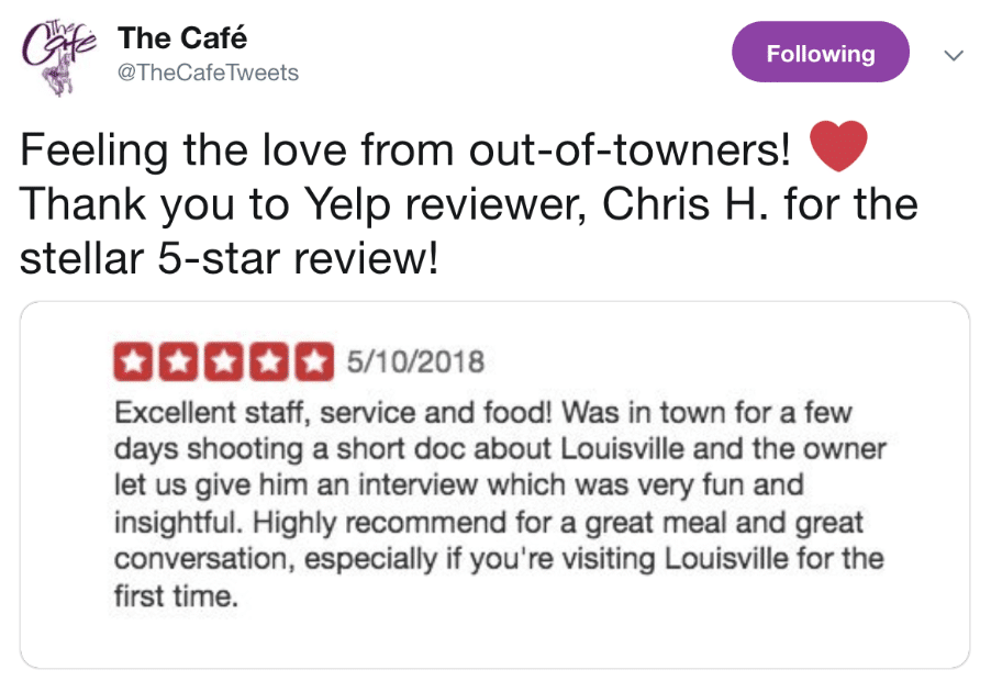 great yelp review