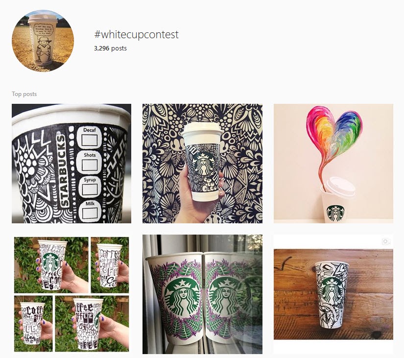 Artful Cup Design Contests : starbucks white cup