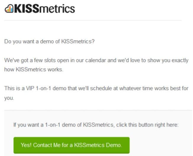 kissmetrics demo offer