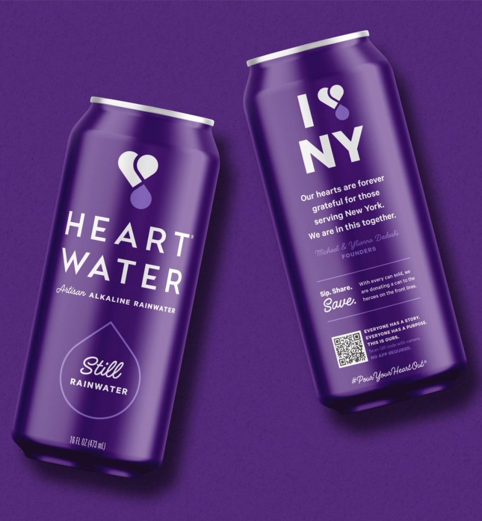 heart water purple branding