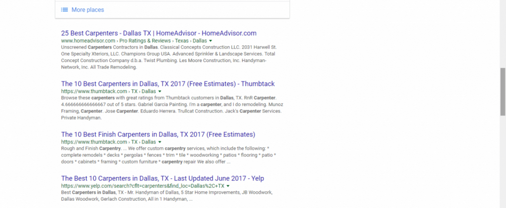 serps screenshot