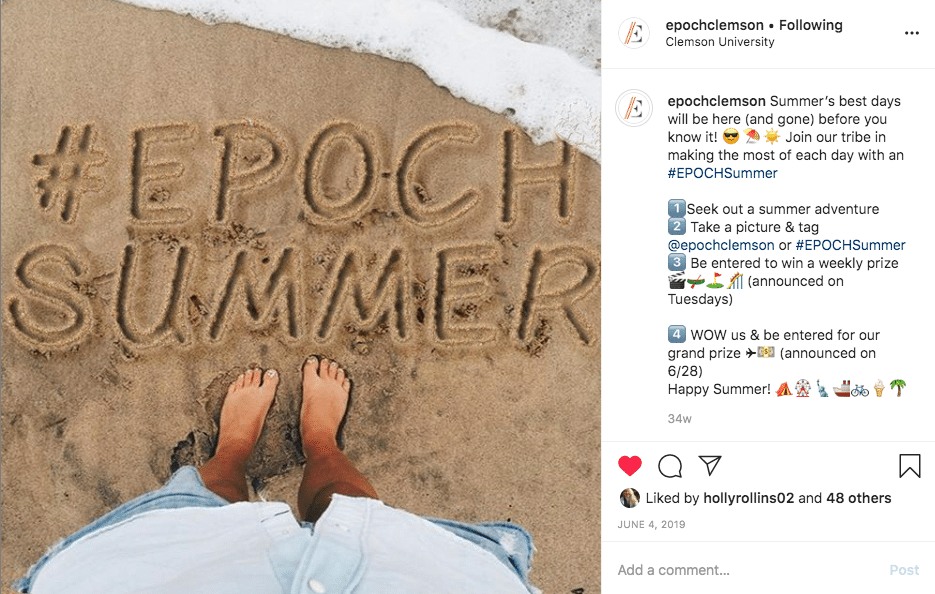 epoch summer instagram contest