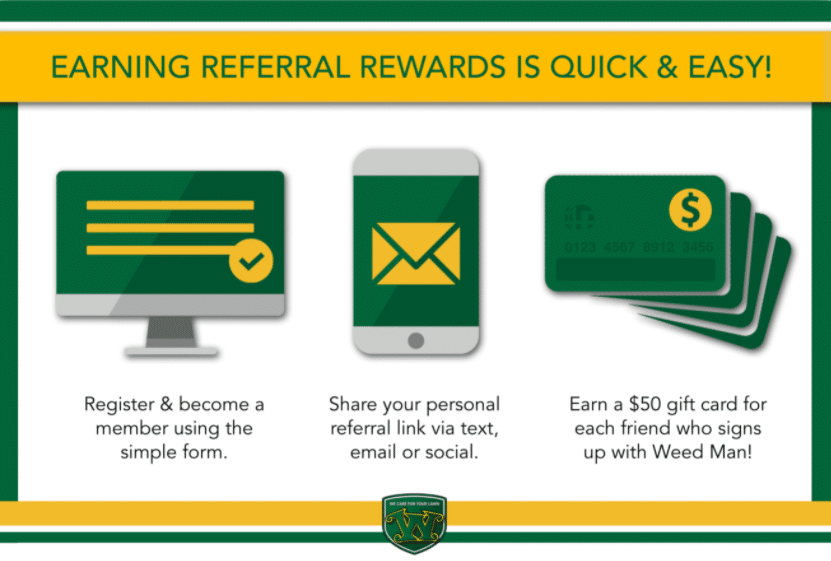 weed man referral rewards