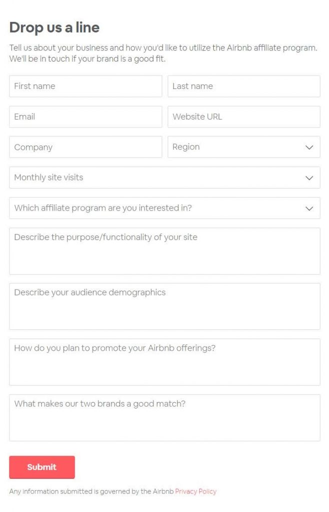 Airbnb affiliate program 