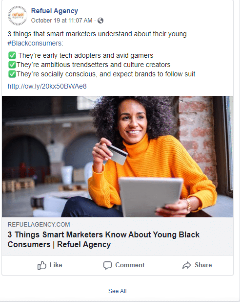 refuel agency marketing to young Black consumers