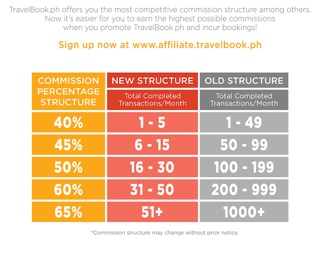 travelbook.ph affiliate commission bonuses