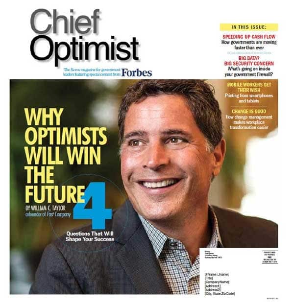 Chief Optimist magazine cover for Xerox